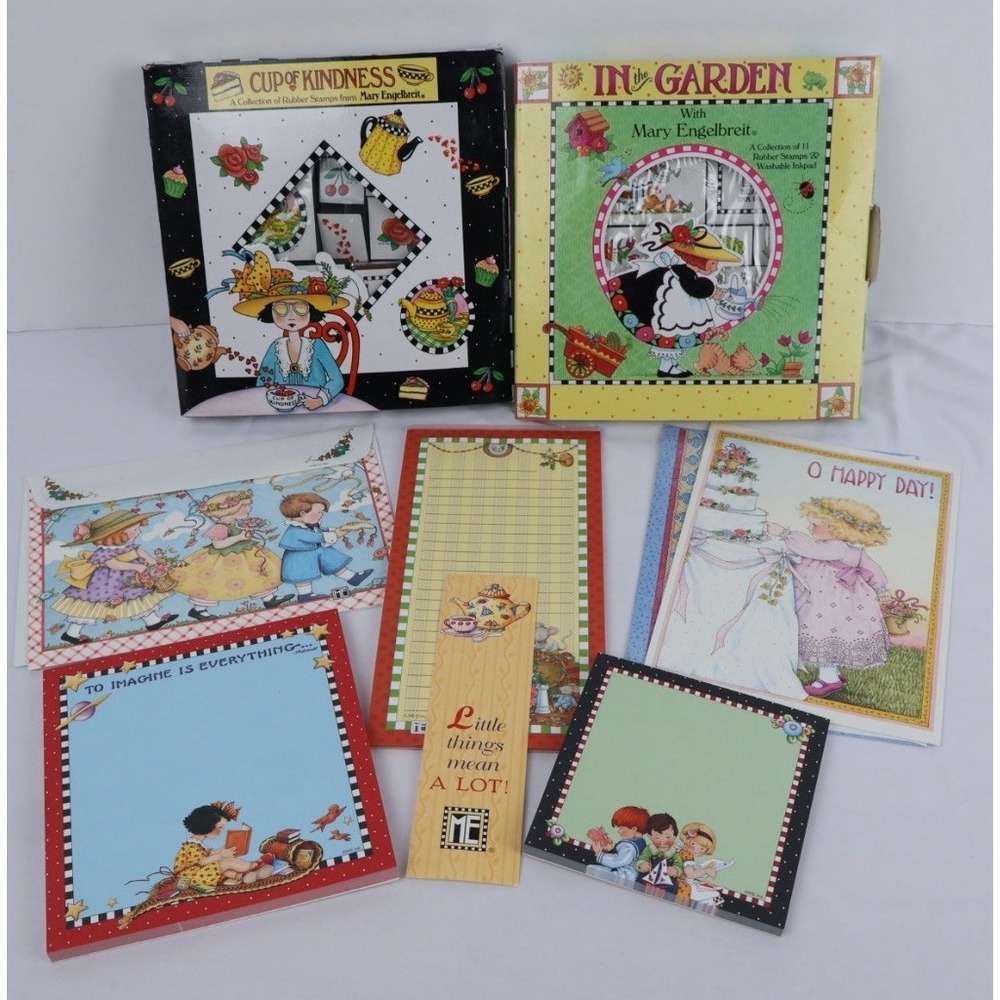VTG 90s Mary Engelbreit Rubber Stamp Sets NOS & Mixed Lot‎ Paper / Cards